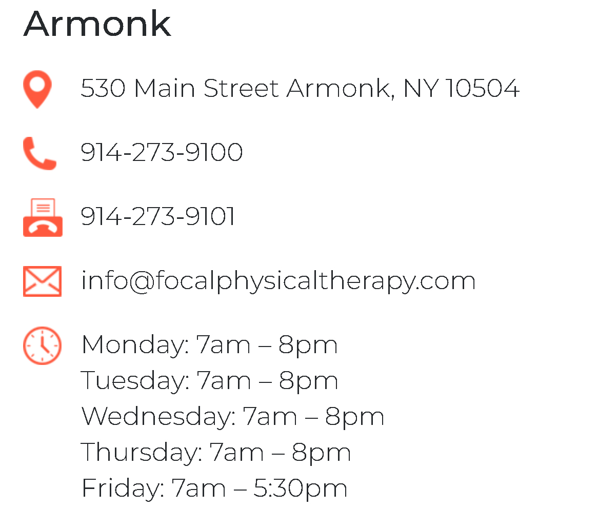 Armonk Physical Therapists Focal Physical Therapy